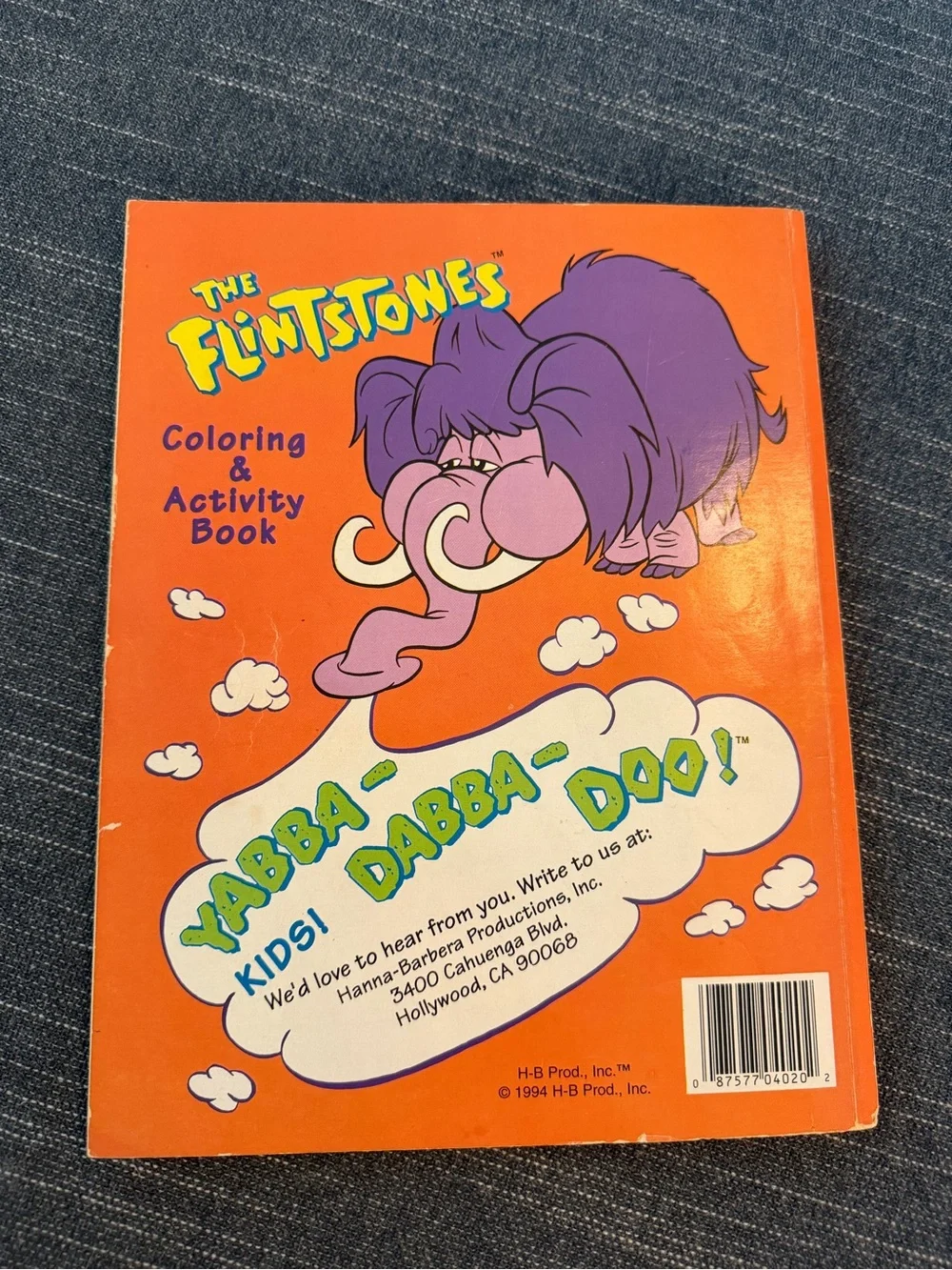 Vintage 1994 Flintstones Coloring Activity Book Fred Wilma Pebbles Barney